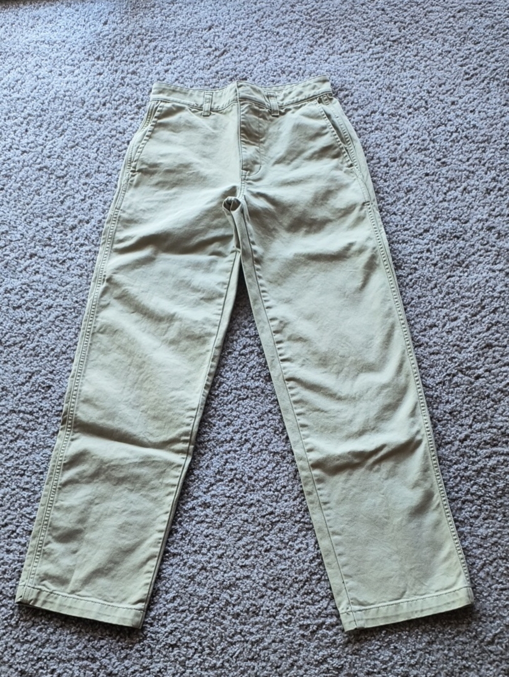 Madewell Pistachio Green 100% cotton straight leg jeans/pants, size 23